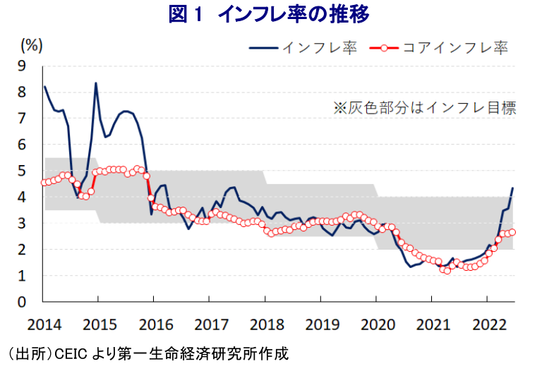 図 1 インフレ率の推移