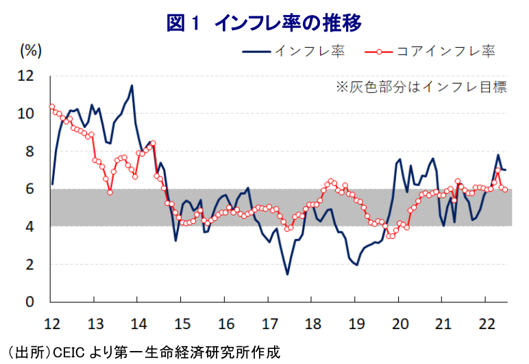 図 1 インフレ率の推移