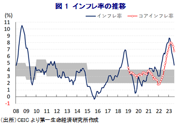 図1インフレ率の推移